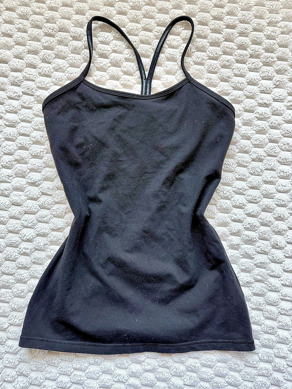 lululemon Power Y Tank Black Athletic Tank Top